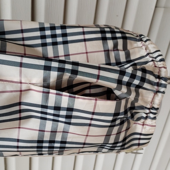 AUTHENTICATED BURBERRY CHECK PLAID LIGHTWEIGHT JACKET WINDBREAKER - Picture 10 of 11